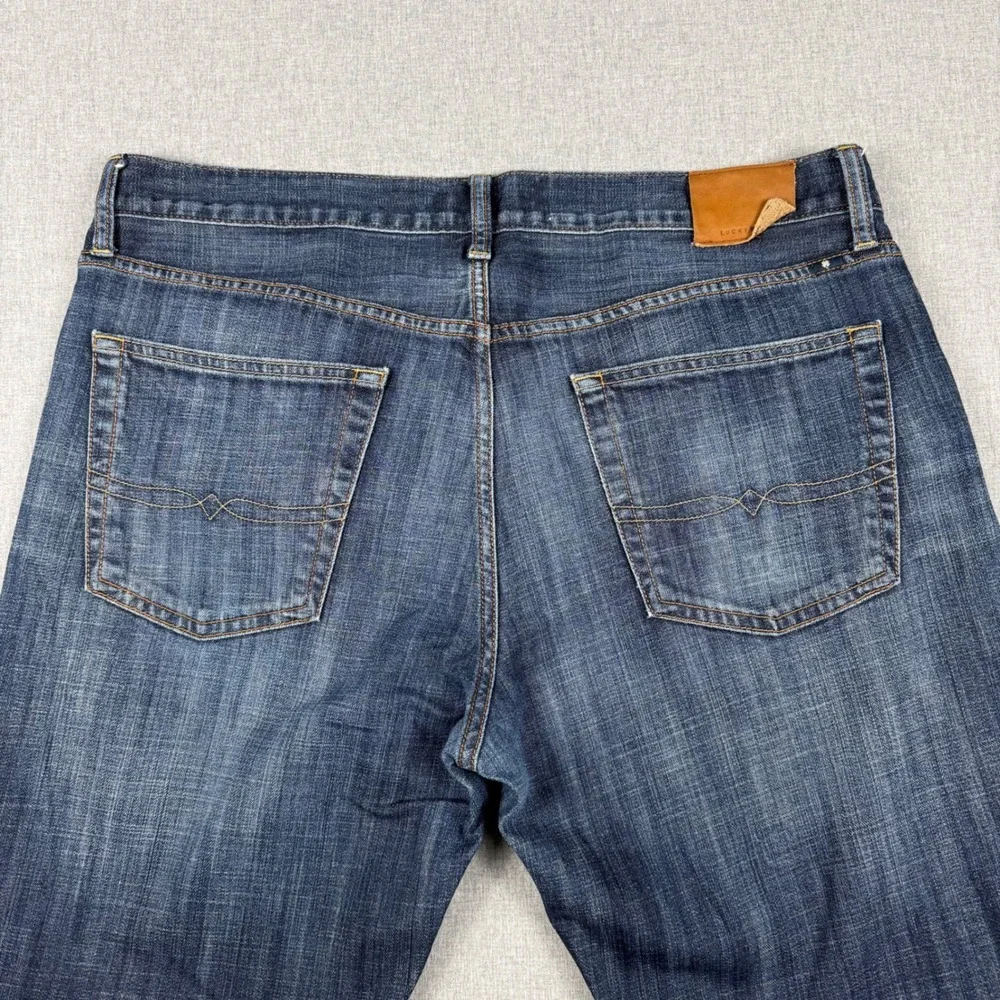 Lucky Brand Mens 221 Original Straight Leg Dark Wash Jeans 38x32 Denim